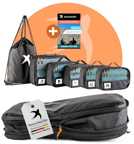 Premium Packwürfel kompression als ultraleichte Rucksack Organizer oder Koffer Organizer