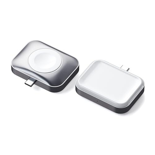 SATECHI 2-in-1 USB-C Tragbares Apple WatchLadegerät & AirPods Ladegerät, Doppelseitiges Apple Watch-Reiseladegerät – Für die Serien 9/8/7/6/5/4/3/2/SE & Apple Watch Ultra/Ultra 2, AirPods 1/2/3/Pro