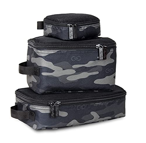 Thailand Tipp: Chelsea + Cole For Itzy Ritzy Packing Cubes – Set of 3 Camo Packing Cubes or Travel Organizers; Each Cube has a mesh top, double zipper and a fabric handle ; camo