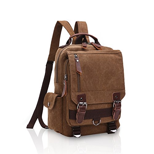 Thailand Tipp: FANDARE Retro Klein Tagesrucksäcke Brusttasche Sling Bag Herren Rucksack Damen Schulranzen Leinwand Schulrucksack Schultertasche Umhängetasche Sporttasche für Schule Freizeit Reise Business Joggen