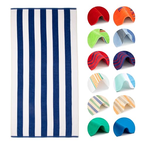 Perfekt für die Reise: BOSKIMO Strandtuch Zadar 3 Groß 90×170 cm – 100% Hochwertiger Frottier-Baumwolle – Weich, Saugfähig und Schnell Trocknend – Hergestellt in Portugal – Premium-Stil – Ideal für Strand und Pool