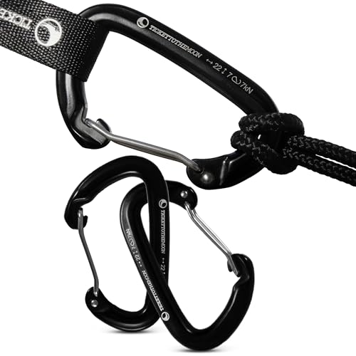 Thailand Tipp: Ticket to the Moon Fair Trade 2er Pack Hochwertige Karabiner-Haken 22kN (~ 2.240kg) für Hängematte, Camping, Wandern, Angeln