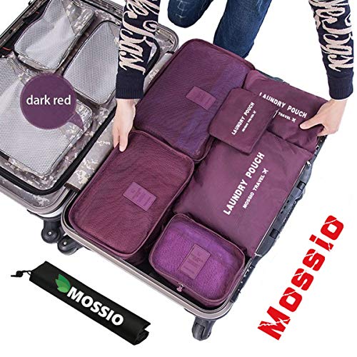 Thailand Tipp: Mossio Reise-Organizer, multifunktional, kompakt, für Kleidung, Packwürfel, Weinrot