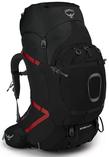 Perfekt für die Reise: Osprey Herren Aether Plus 85 Rucksack, Schwarz, Small/Medium