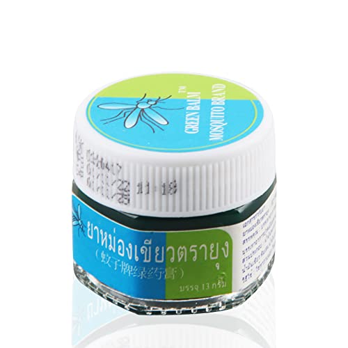 Taozoey Thai Balsam Grüne Kräutersalbe, 13g Thai Massage Balsam, Anti-Moskito Creme, Herbal Antipruritic, Schmerzen Balm für Giftige Insektenstiche, Schwindel, Krämpfe in Händen und Füßen