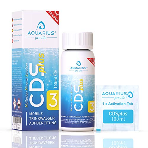 Thailand Tipp: AQUARIUS pro life ® – CDSplus 100 ml – patentierte Chlordioxid Lösung I CDL Tropfen I Chlorine Dioxide Solution I auf Wunsch aktivierbar I Der ideale Begleiter für Urlaub oder Ausflug I Das Original