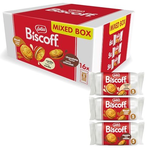 3 Sorten: Biscoff-Creme, Vanille- und Schokoladengeschmack